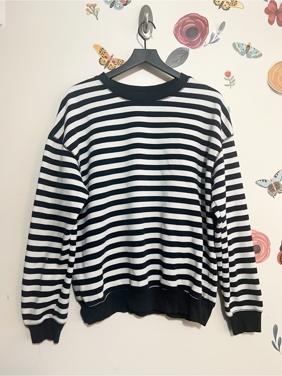 Goodfellow & Co Other - Goodfellow & Co Black and White Striped Crewneck Sweatshirt